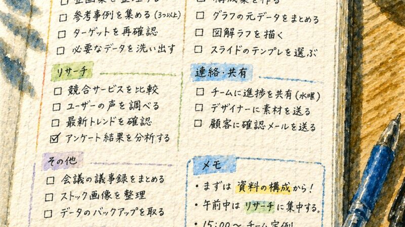 手書きGTD、1週間使った結果レポート